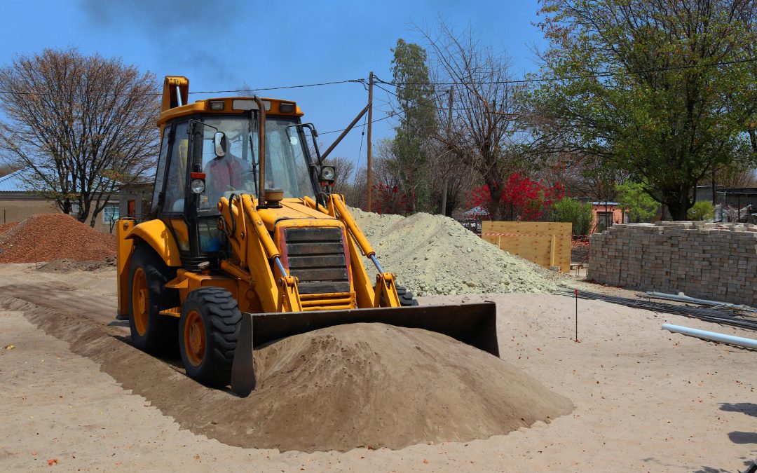 Yellow Loader at Construction Site